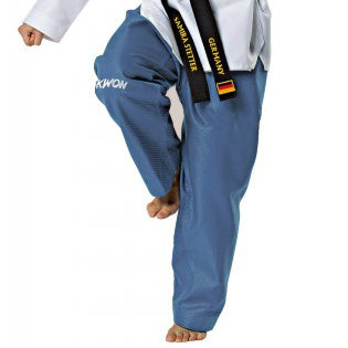 *Poomsae Dan Pants for Female Pigeon Blue Diamond Weave