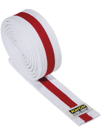 CLUB LINE White Stripe Belts