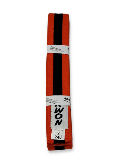 Colored Belts with Black Stripe