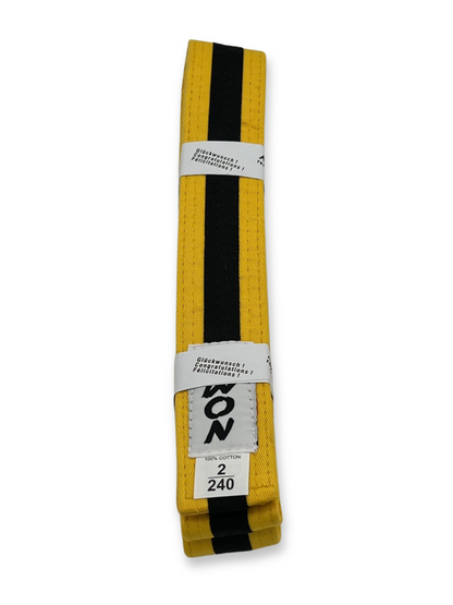 Colored Belts with Black Stripe