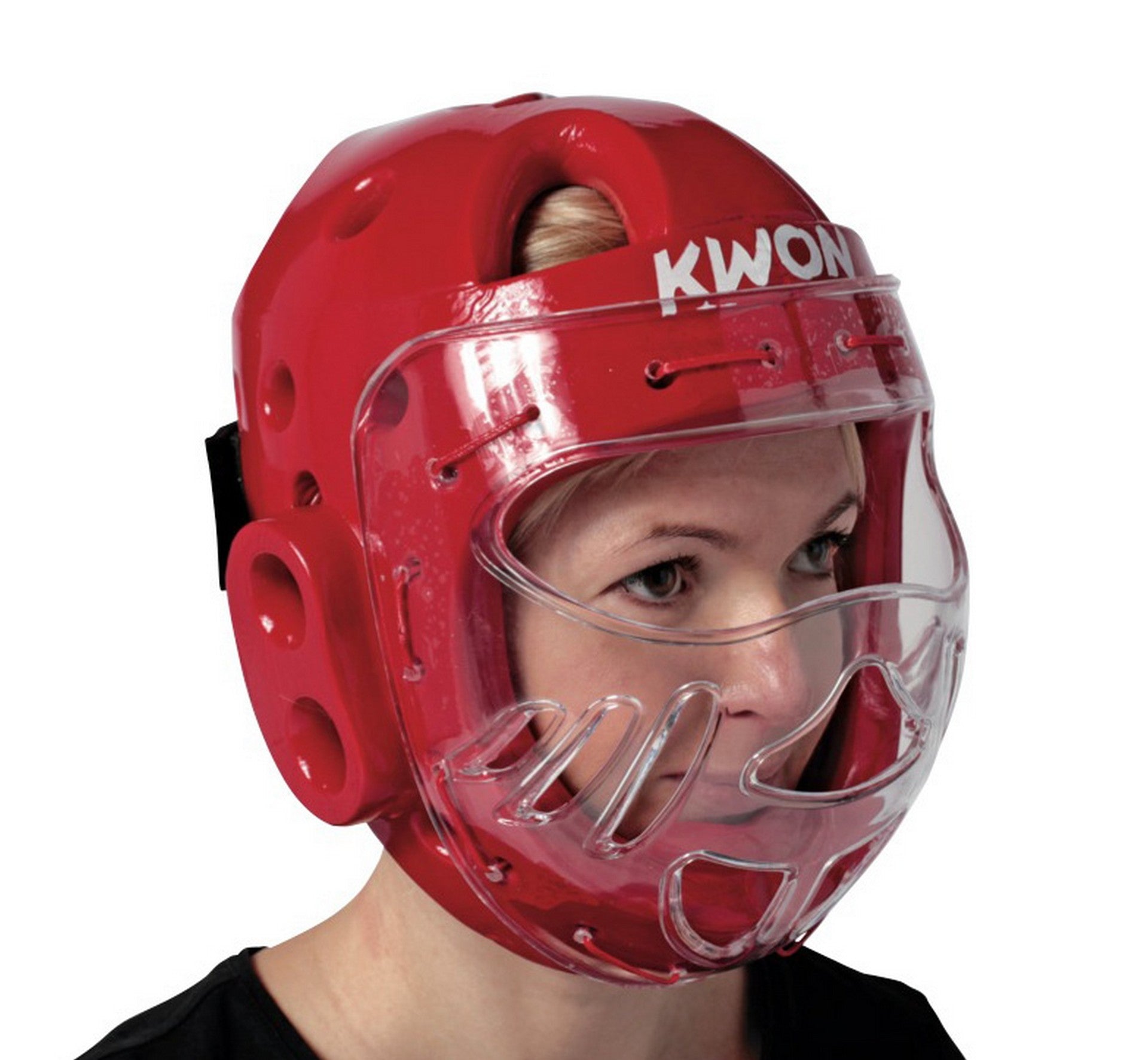 Red KSL Head Guard with face mask