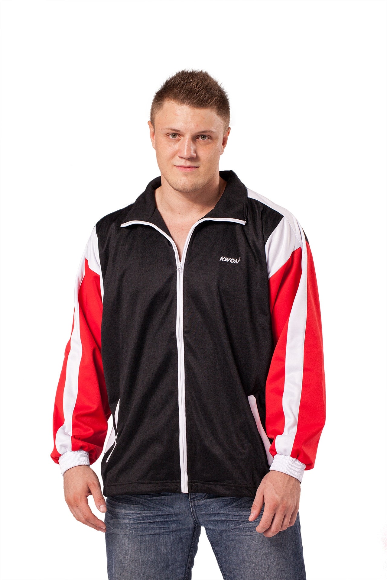 Team Jacket black/red/white front