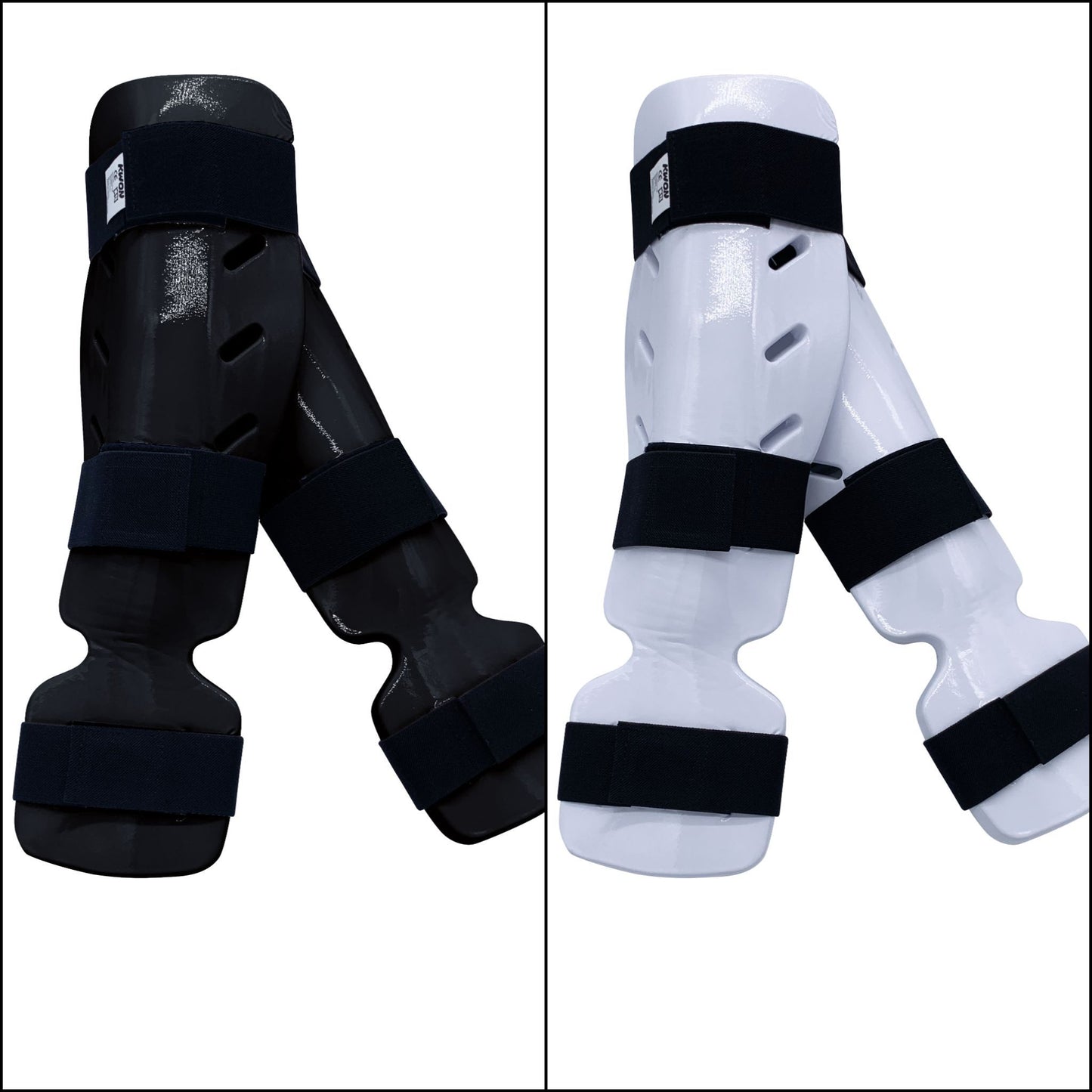 KWON PROTECT Shin and Instep Guard - White / Black