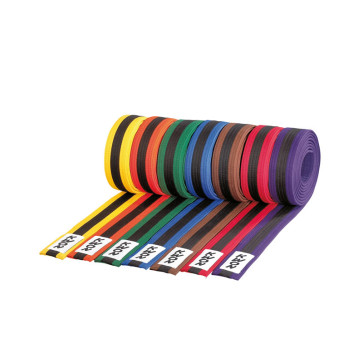 Martial Arts Colored Belts with Black Stripe