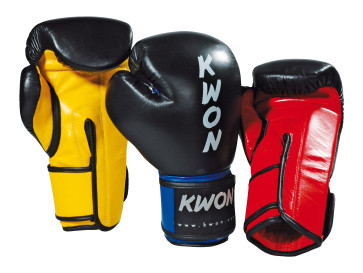 best leather Boxing Blue-Orange by Kwon Boxing Gloves Super Champ Kickboxing 