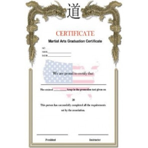 Martial Arts Graduation Certificate